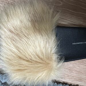 Furry outdoor slippers fun wear all purpose.